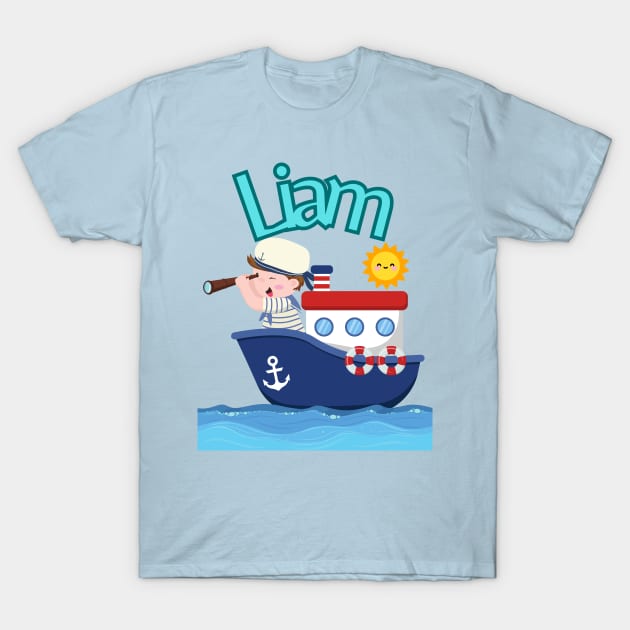Liam baby's name T-Shirt by TopSea
